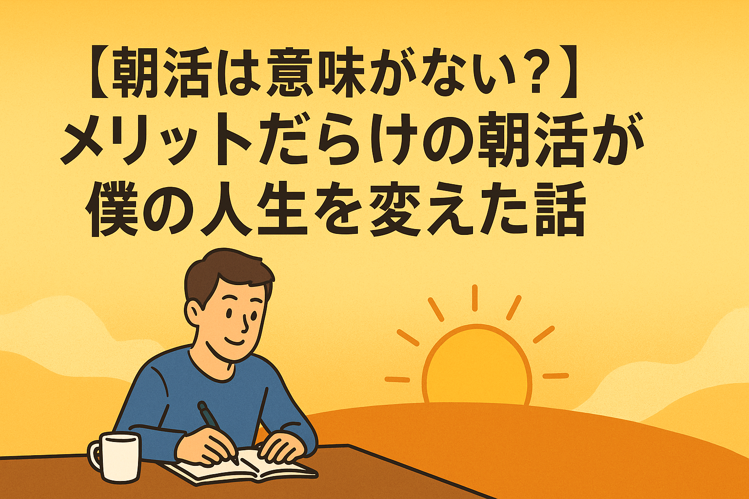 【朝活は意味がない？】メリットだらけの朝活が僕の人生を変えた話