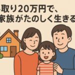 【ブログ体験談】月手取り20万円で、3人家族がたのしく生きる方法