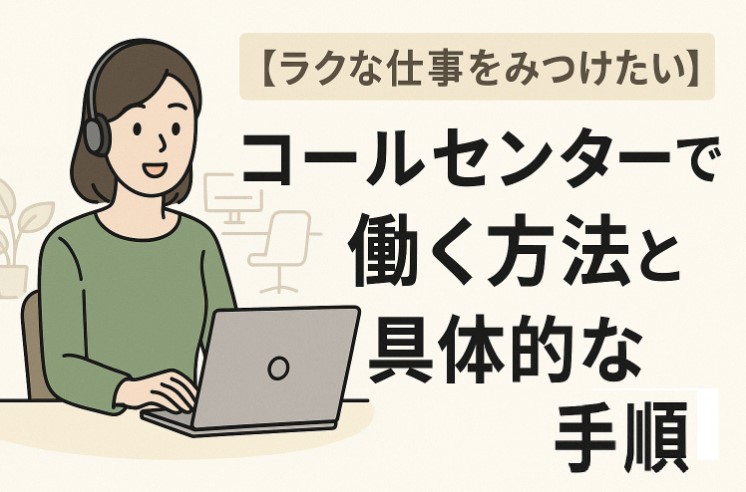【ラクな仕事をみつけたい】コールセンターで働く方法と具体的な手順
